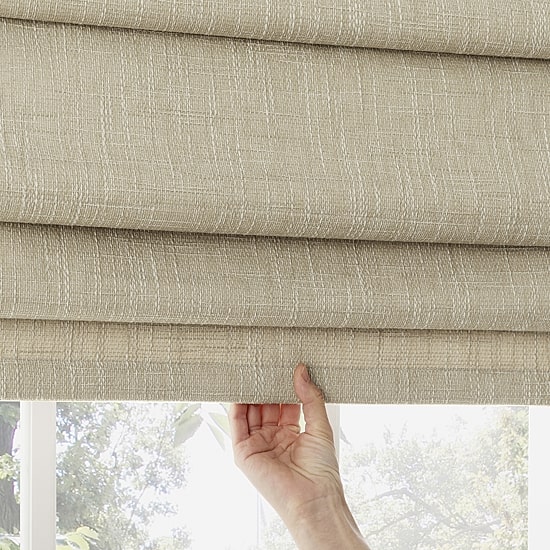 Sun Zero Pryer Energy Saving Cordless 100% Blackout Roman Shade