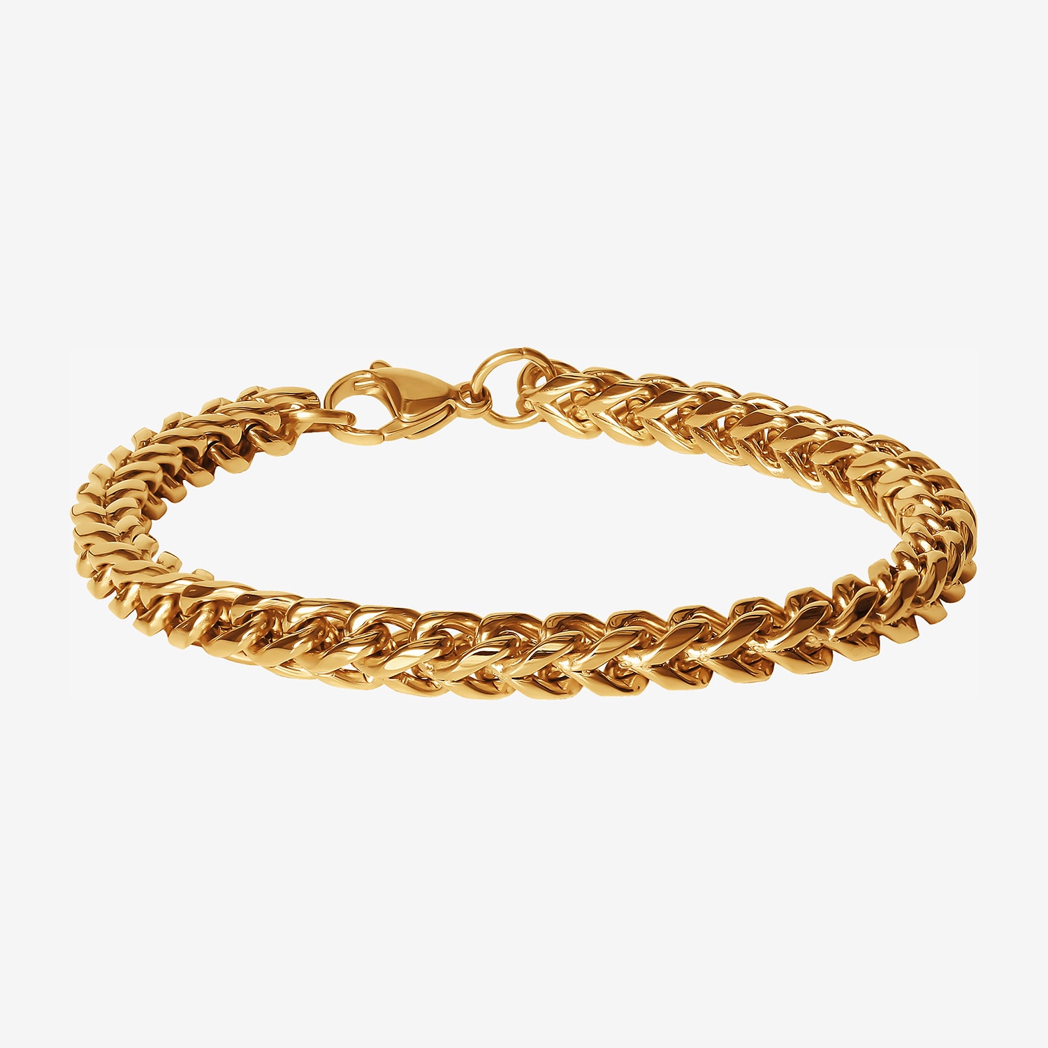 Shaquille O'Neal XLG™ Mens Stainless Steel 9 Inch Solid Wheat Chain Bracelet