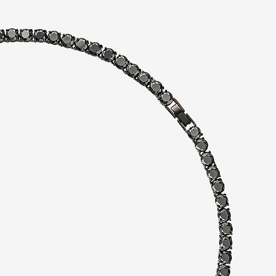 Shaquille O'Neal XLG™ Mens Black Cubic Zirconia Stainless Steel 22 Inch Tennis Necklace