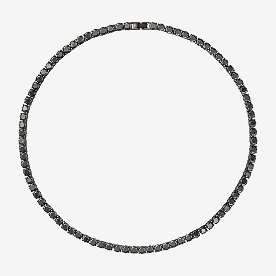 Shaquille O'Neal XLG™ Mens Black Cubic Zirconia Stainless Steel 22 Inch Tennis Necklace