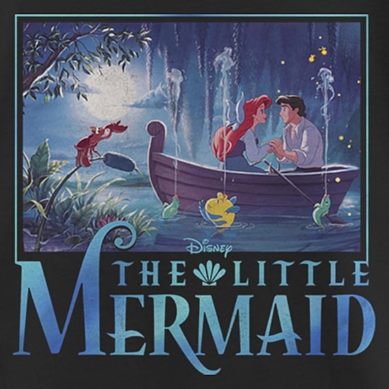 Disney Collection Little & Big Kid Girls Crew Neck Short Sleeve Regular Fit Ariel The Little Mermaid Graphic T-Shirt