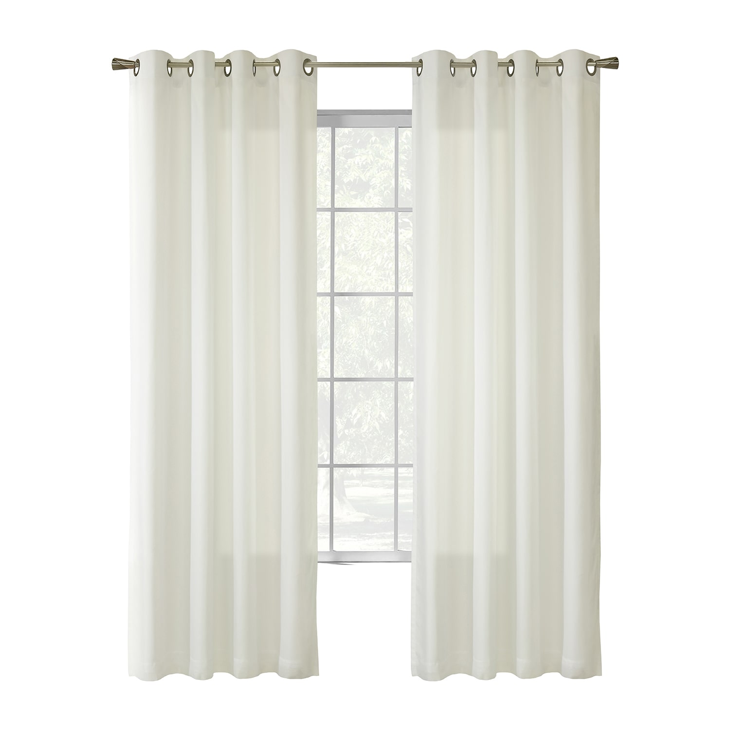 THERMAVOILE™ Rhapsody Lined Grommet Top Energy Saving Light-Filtering Single Curtain Panel