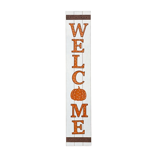 Glitzhome Fall Wooden Welcome Porch Sign