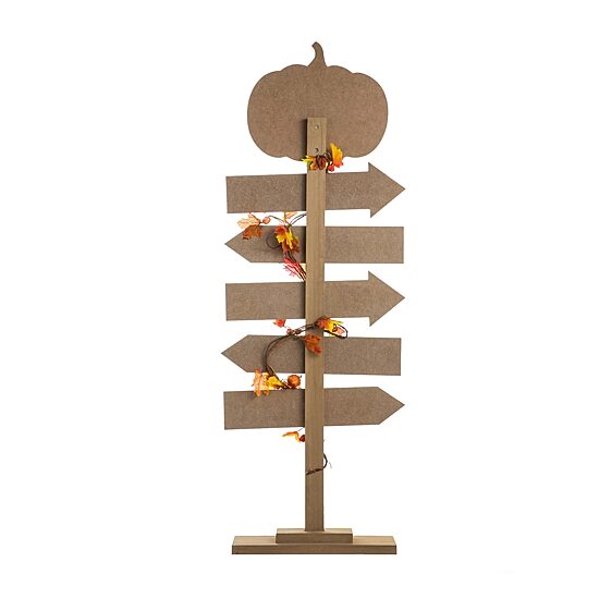 Glitzhome Fall Wooden Pumpkin Patch Porch Sign