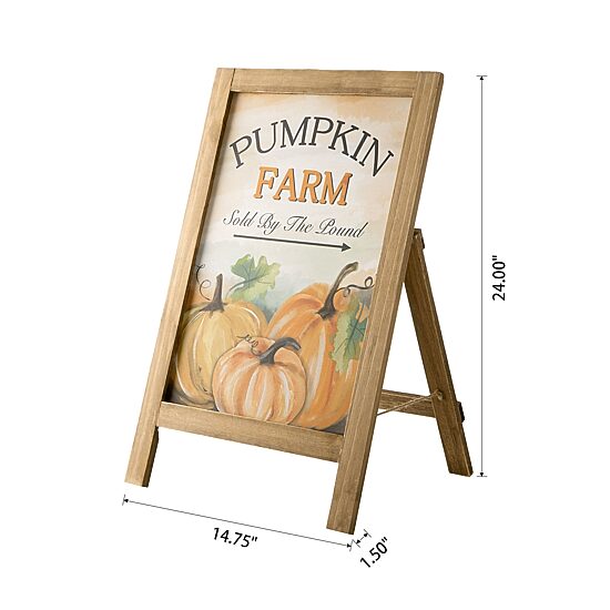 Glitzhome Fall Wooden Porch Sign