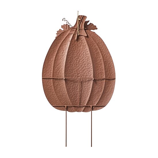 Glitzhome Fall Metal Embossed Pumpkin Thanksgiving Yard Art
