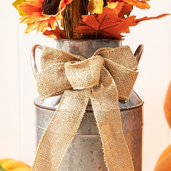 Glitzhome Fall Sunflower Leaf Potted Tree Tabletop Decor