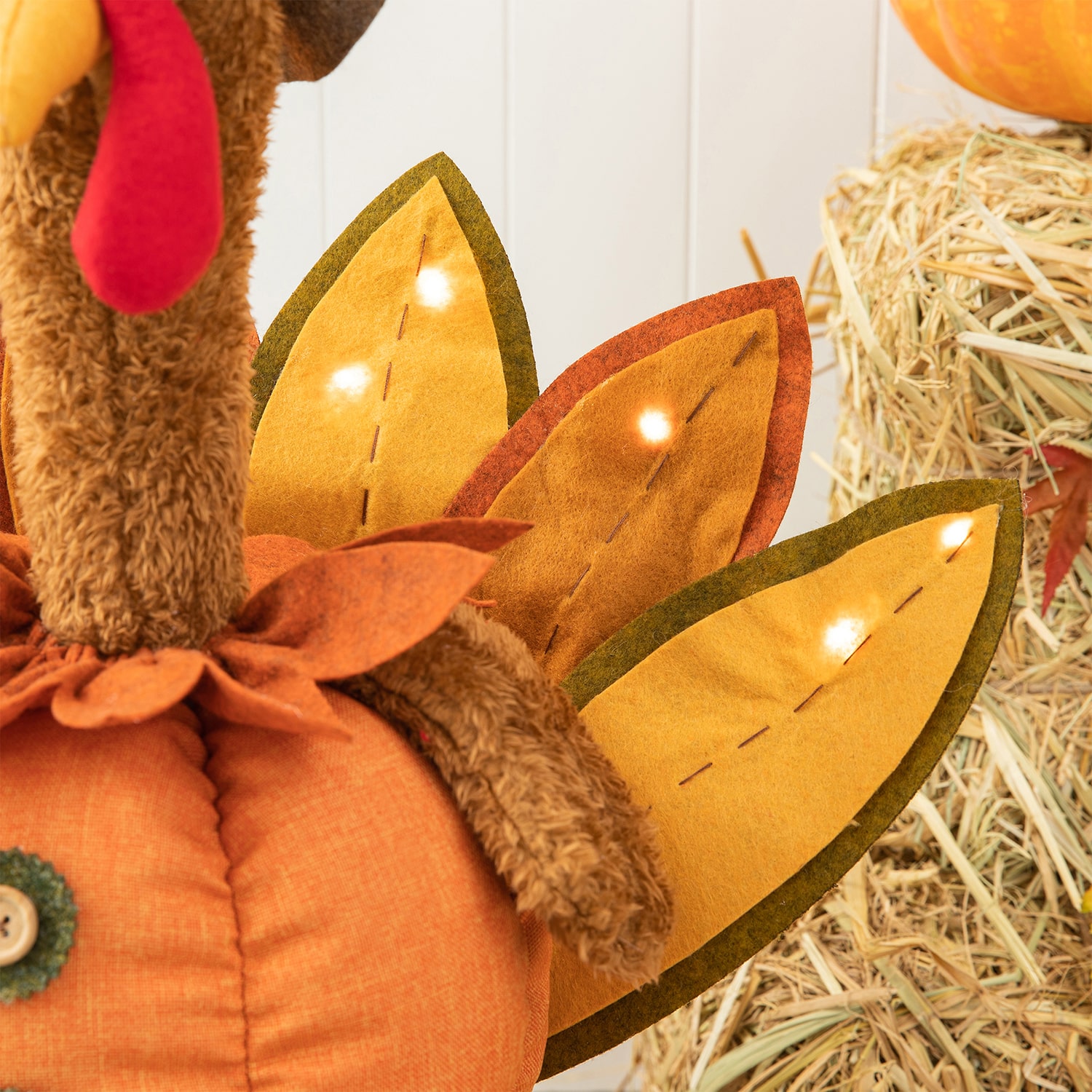Glitzhome Fabric Turkey Standing Decor Porch Sign