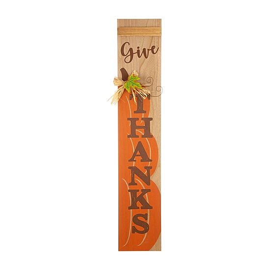 Glitzhome Harvest Wooden Pumpkin Porch Sign