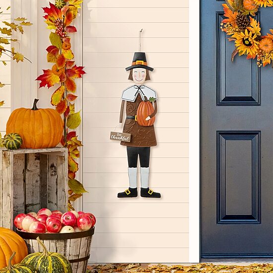 Glitzhome Set Of 2 Metal Harvest Thanksgiving Yard Art