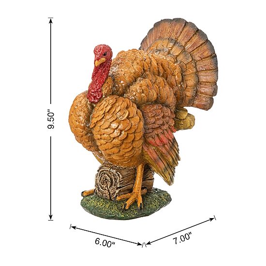 Glitzhome Harvest Resin Turkey Tabletop Decor