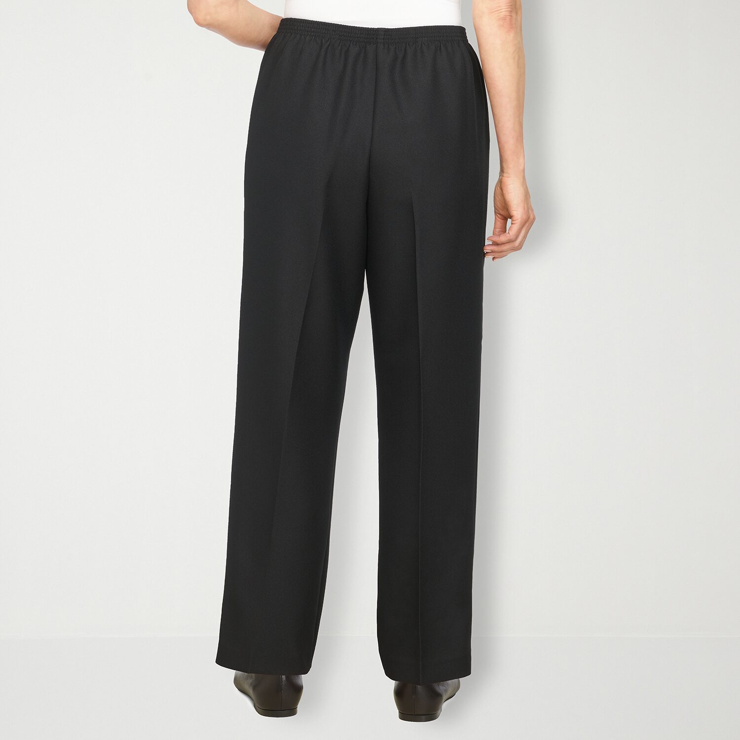 Alfred Dunner Classics Womens Straight Mid Rise Pull-On Pant
