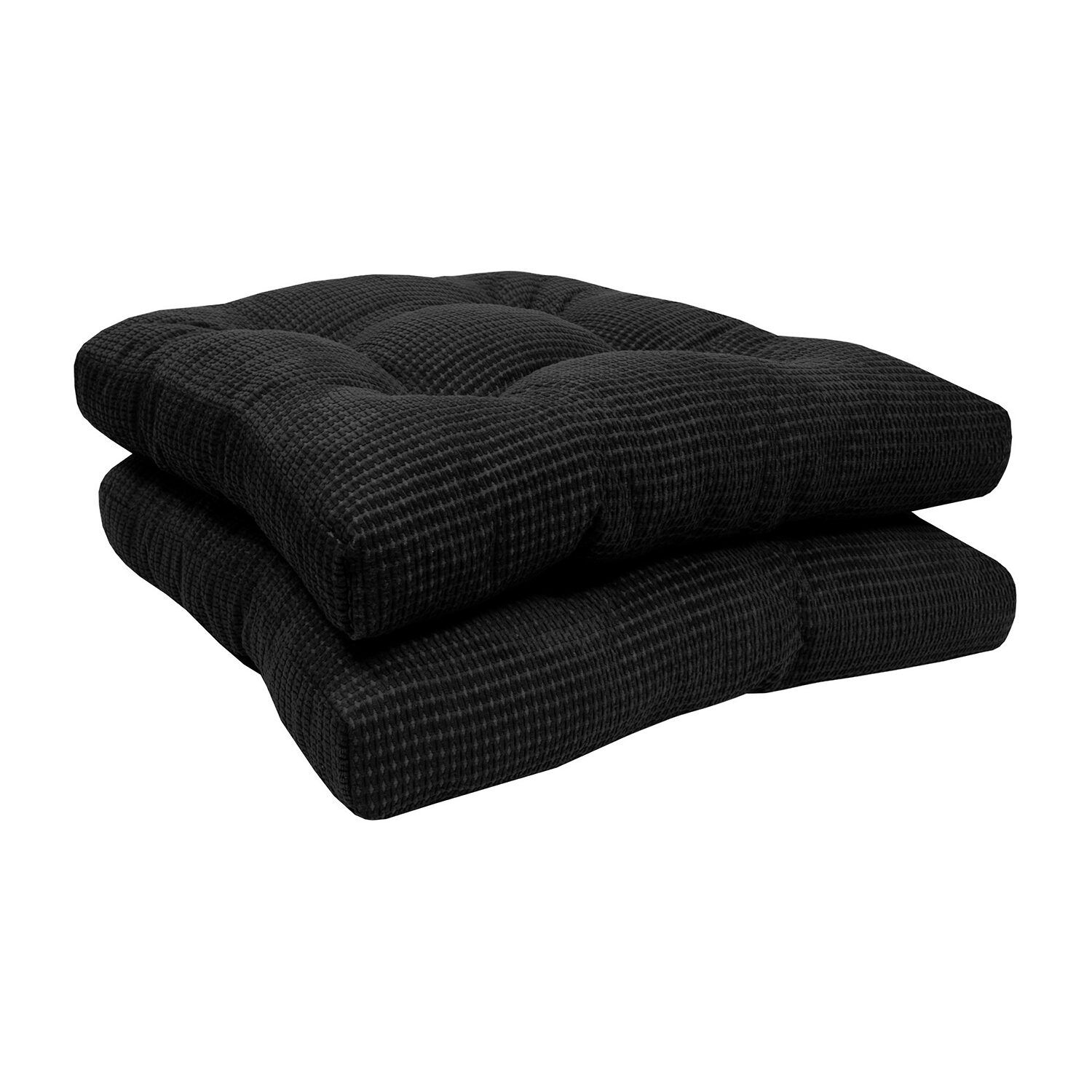 Sweet Home Collection™ Fluffy Memory Foam Tufted Chair Cushion Non Slip Rubber Back