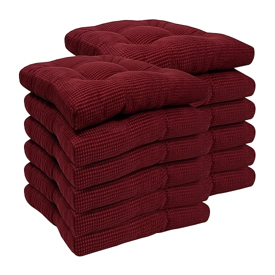 Sweet Home Collection™ Fluffy Memory Foam Tufted Chair Cushion Non Slip Rubber Back