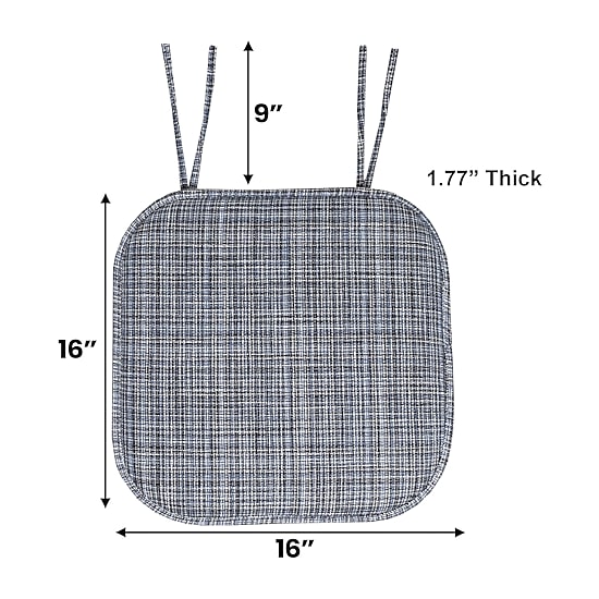 Sweet Home Collection™ Aria Memory Foam Non-Slip Chair Cushion with Ties