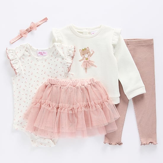 Little Lass Baby Girls Knit 5-pc. Pant Set