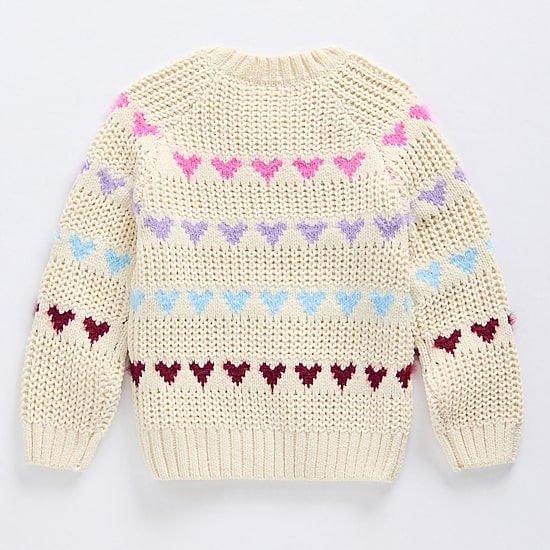 Okie Dokie Toddler & Little Girls Round Neck Long Sleeve Pullover Sweater