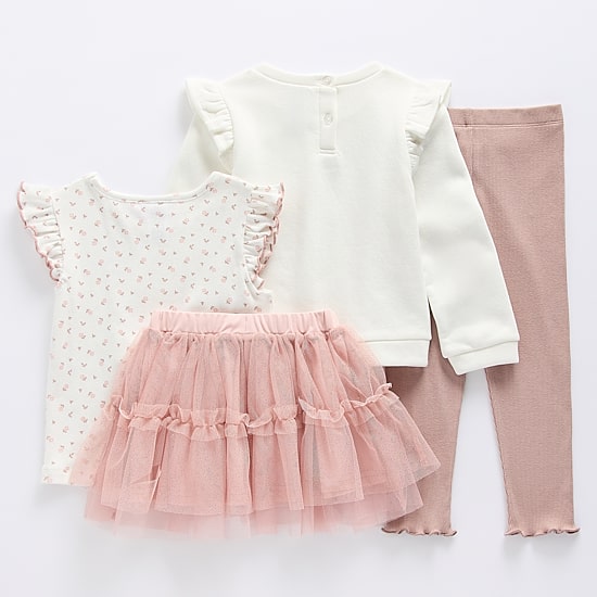 Little Lass Toddler Girls Fleece 4-pc. Pant Set