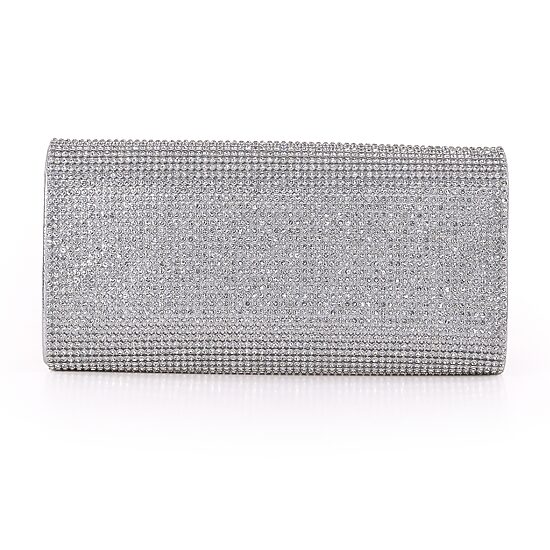 American Glamour Badgley Mischka Crystal Flap Front Beaded Evening Bag