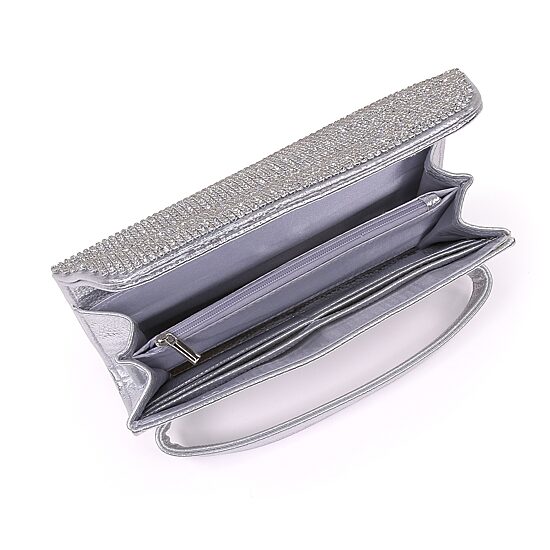 American Glamour Badgley Mischka Crystal Flap Front Beaded Evening Bag