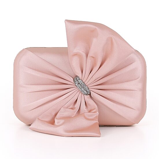 American Glamour Badgley Mischka Satin Bow Evening Bag