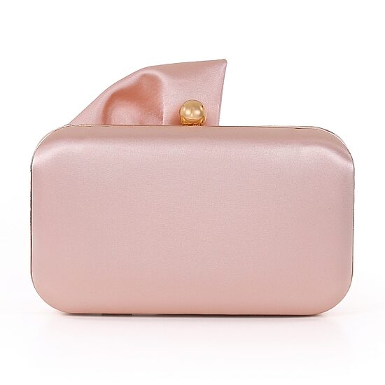 American Glamour Badgley Mischka Satin Bow Evening Bag