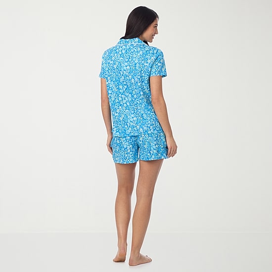 Cuddl Duds Womens Short Sleeve 2-pc. Pajama Set