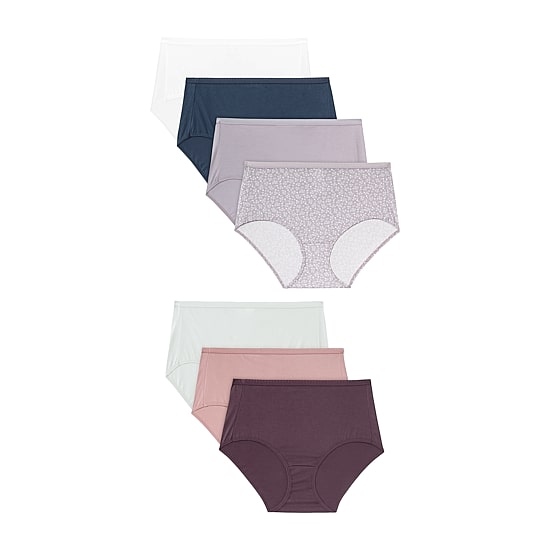 Hanes Ultimate® 6+1 Bonus Pack Breathable Cotton Brief Panties Underwear 40H7CC