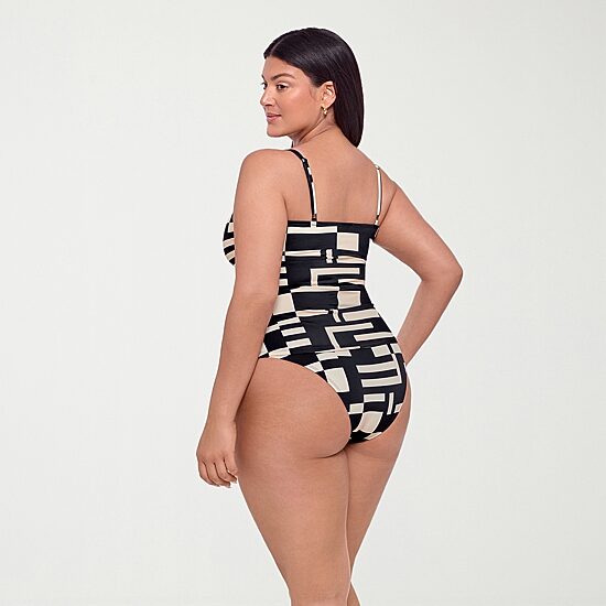 S3 Swim Womens Geometric Tankini Swimsuit Top