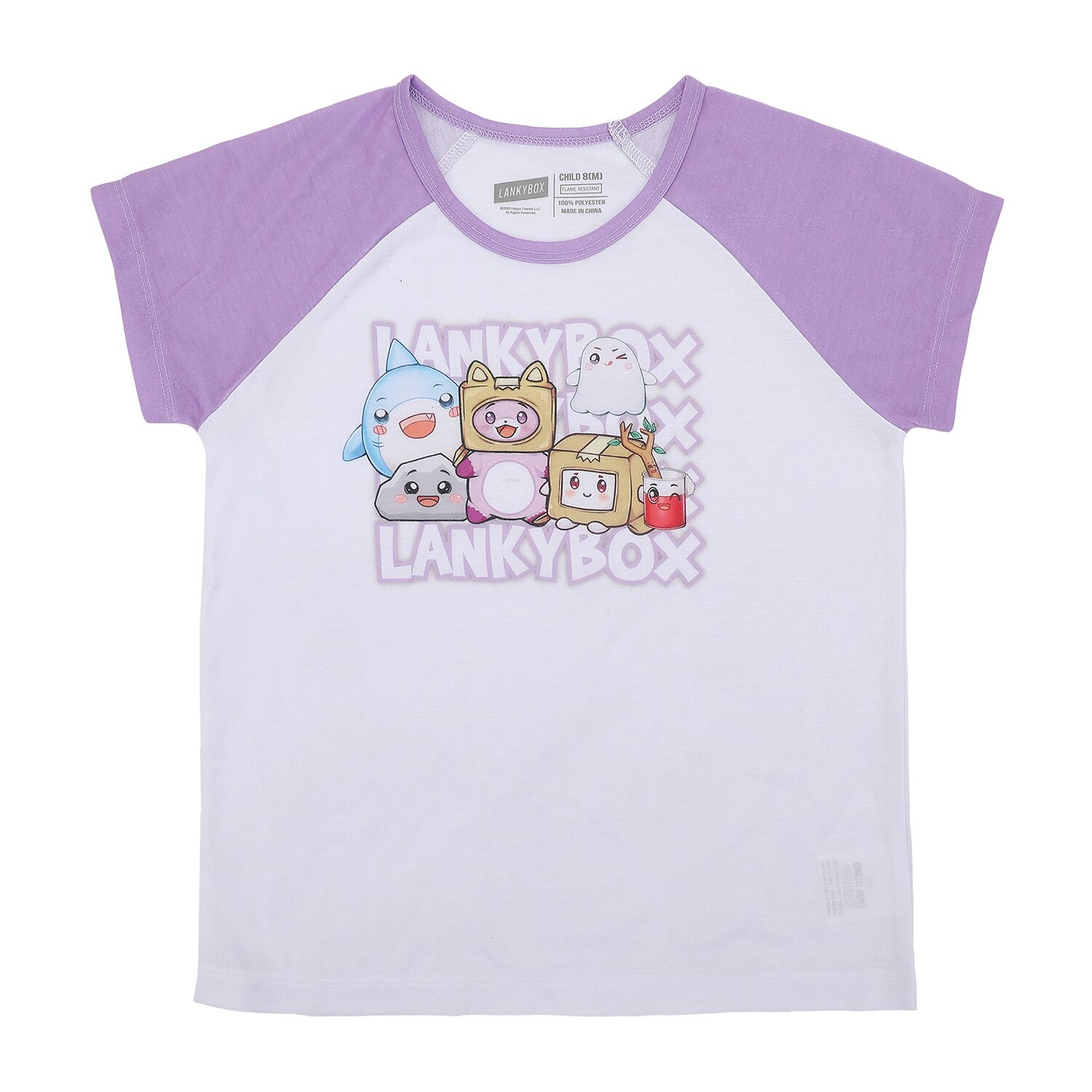Little & Big Kid Girls Lankybox Crew Neck Short Sleeve 2-pc. Pajama Set
