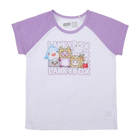 Little & Big Kid Girls Lankybox Crew Neck Short Sleeve 2-pc. Pajama Set