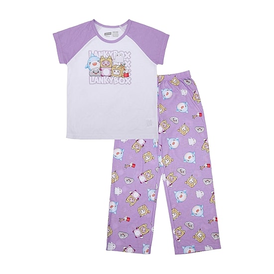 Little & Big Kid Girls Lankybox Crew Neck Short Sleeve 2-pc. Pajama Set