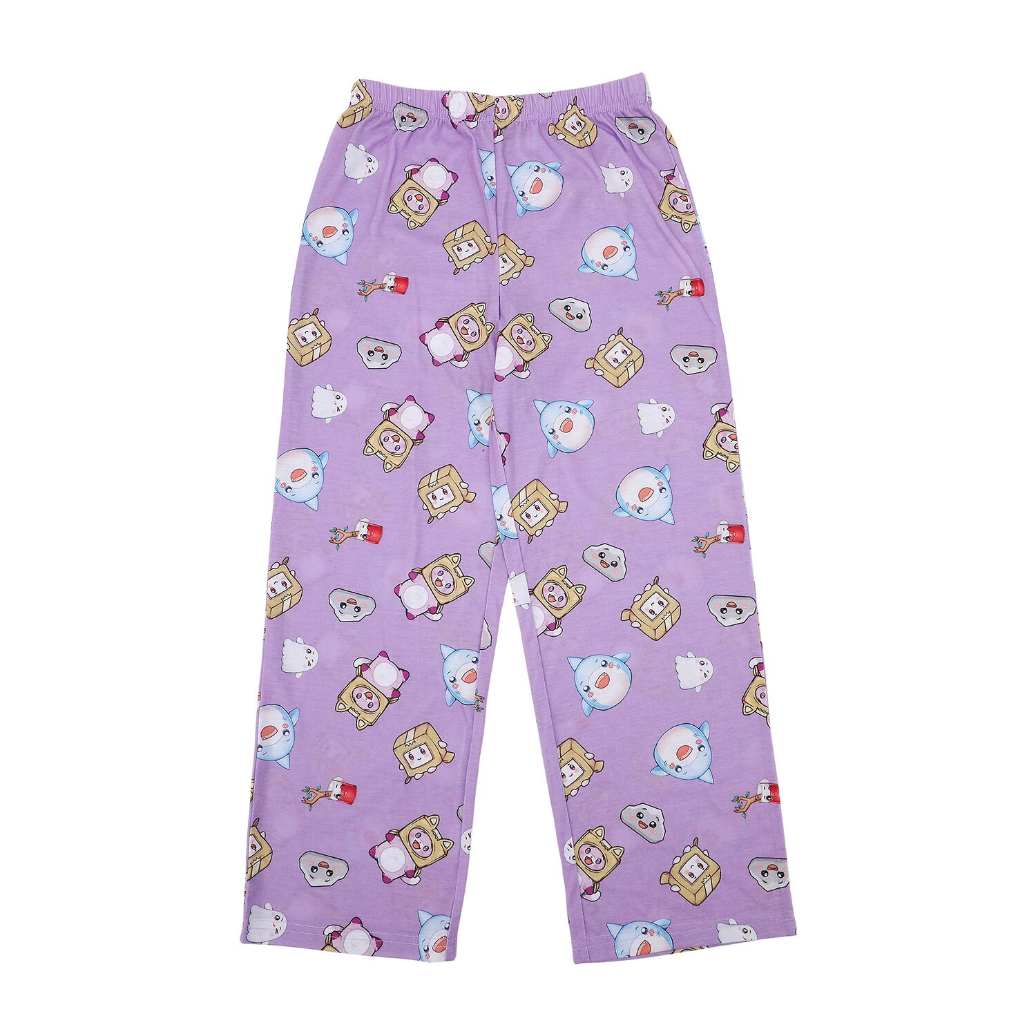 Little & Big Kid Girls Lankybox Crew Neck Short Sleeve 2-pc. Pajama Set