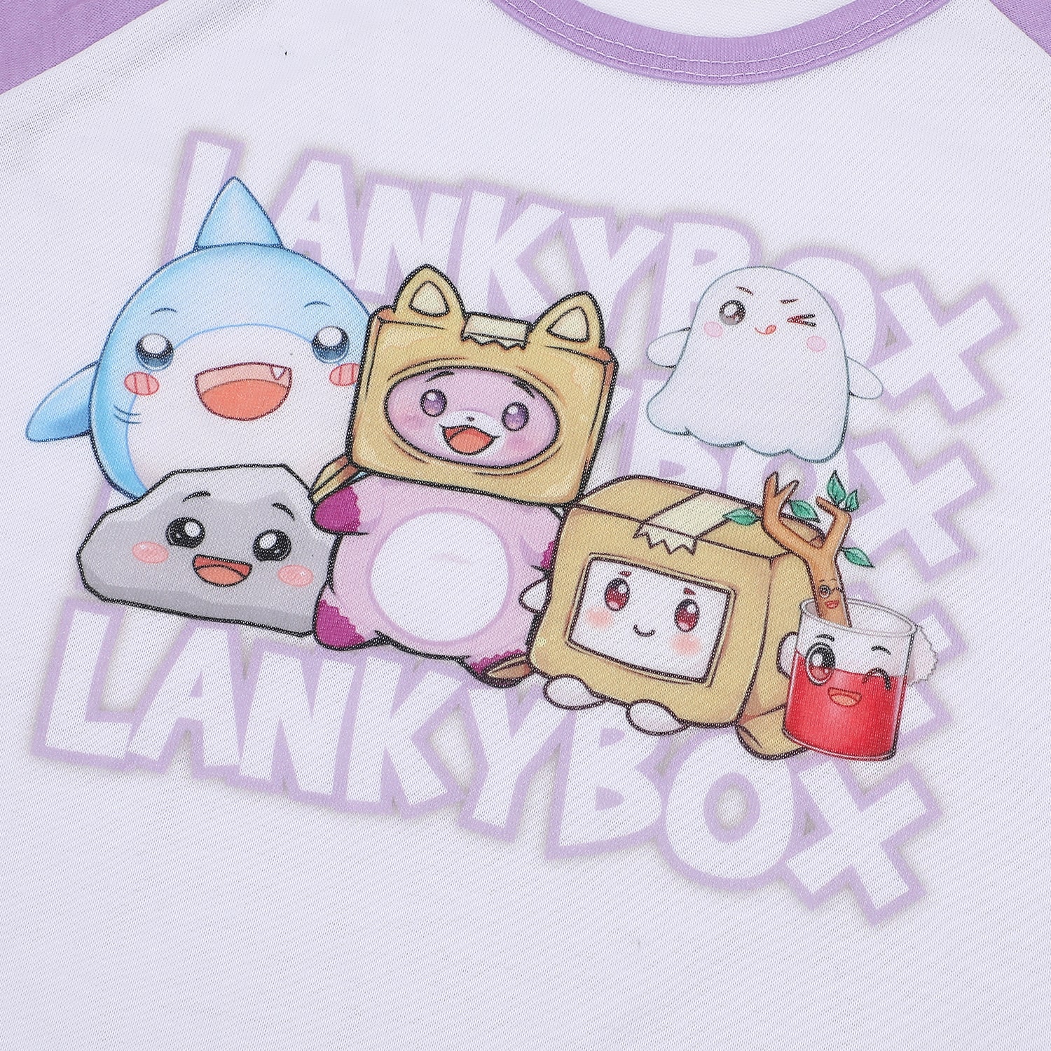 Little & Big Kid Girls Lankybox Crew Neck Short Sleeve 2-pc. Pajama Set