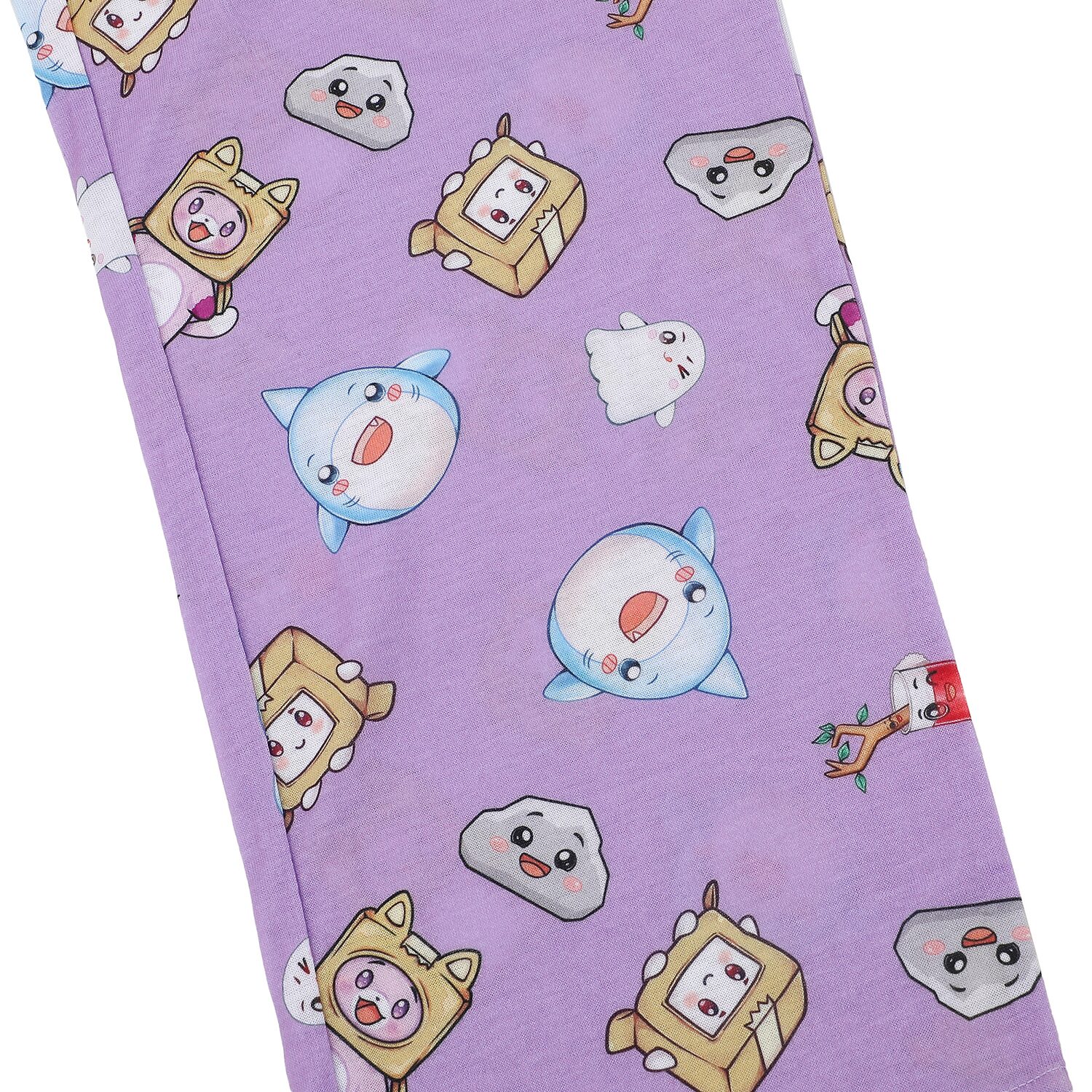 Little & Big Kid Girls Lankybox Crew Neck Short Sleeve 2-pc. Pajama Set