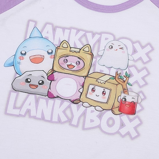 Little & Big Kid Girls Lankybox Crew Neck Short Sleeve 2-pc. Pajama Set