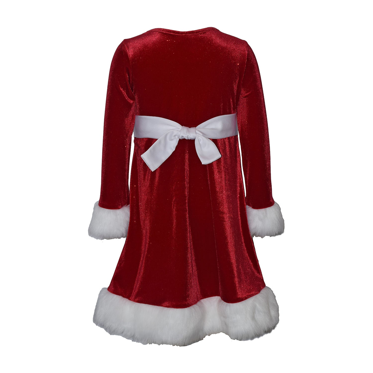 Bonnie Jean Toddler Girls Long Sleeve Velvet A-Line Dress