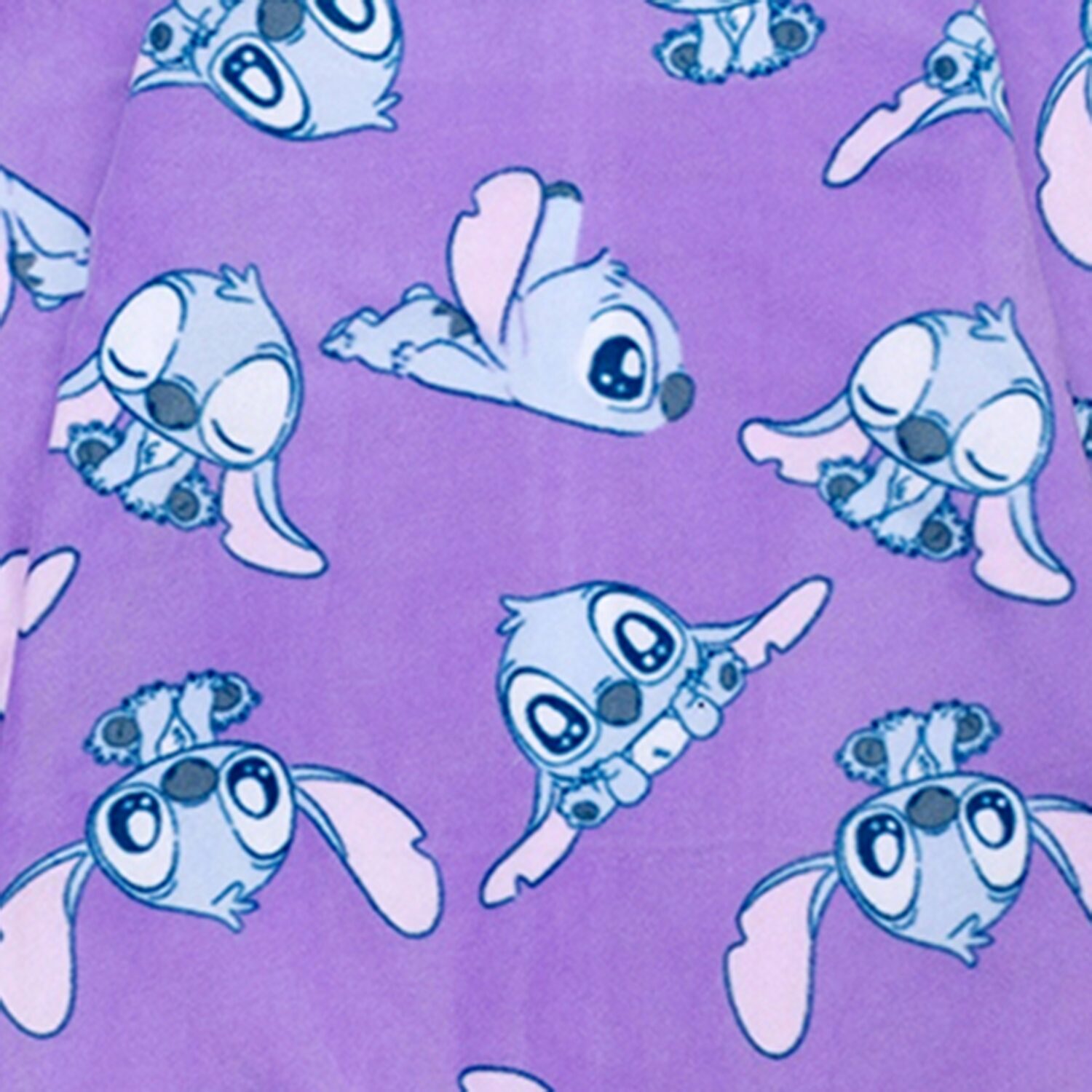 Disney Collection Girls Lilo & Stitch Microfleece Crew Neck Long Sleeve 1 Pair Big One Piece Pajama
