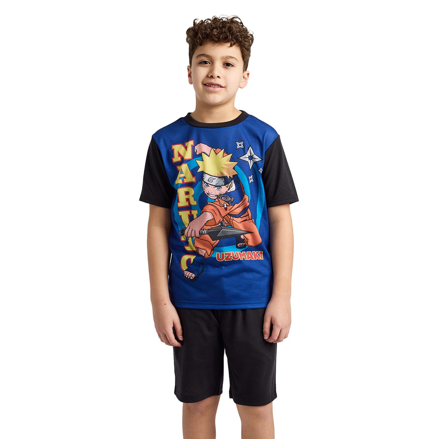 Little & Big Kid Boys Naruto Crew Neck Short Sleeve 4-pc. Pajama Set