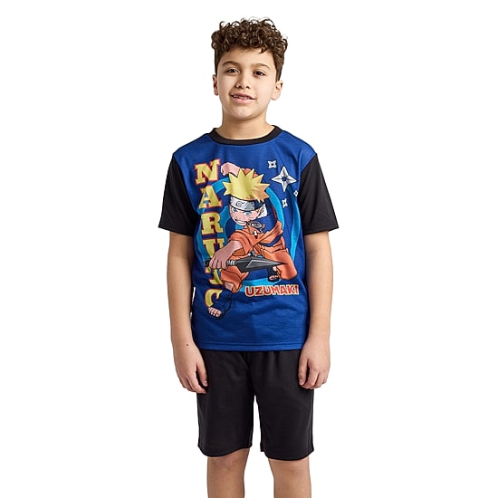 Little & Big Kid Boys Naruto Crew Neck Short Sleeve 4-pc. Pajama Set