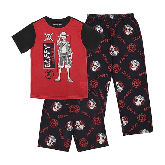 Little & Big Kid Boys Crew Neck Short Sleeve 3-pc. Pajama Set