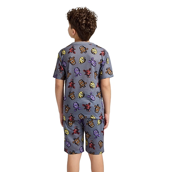 Little & Big Kid Boys Five Nights at Freddys Crew Neck Short Sleeve 4-pc. Pajama Set