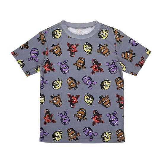 Little & Big Kid Boys Five Nights at Freddys Crew Neck Short Sleeve 4-pc. Pajama Set