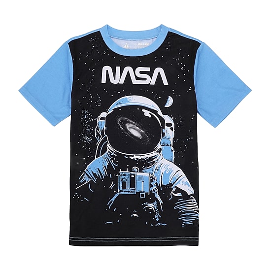 Little & Big Kid Boys NASA Crew Neck Short Sleeve 4-pc. Pajama Set