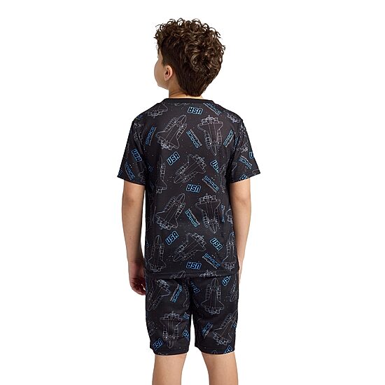 Little & Big Kid Boys NASA Crew Neck Short Sleeve 4-pc. Pajama Set