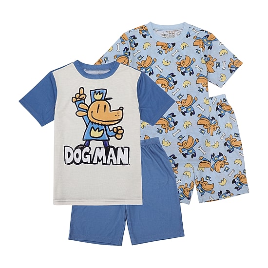 Little & Big Kid Boys Crew Neck Short Sleeve 4-pc. Pajama Set
