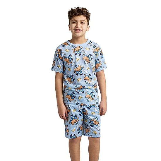 Little & Big Kid Boys Crew Neck Short Sleeve 4-pc. Pajama Set