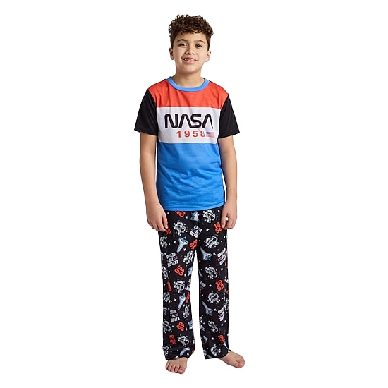 Little & Big Kid Boys NASA Crew Neck Short Sleeve 2-pc. Pajama Set