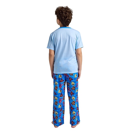 Little & Big Kid Boys Five Nights at Freddys Crew Neck Short Sleeve 2-pc. Pajama Set