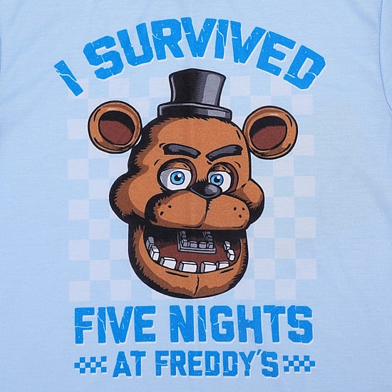 Little & Big Kid Boys Five Nights at Freddys Crew Neck Short Sleeve 2-pc. Pajama Set